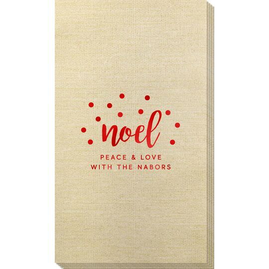 Confetti Dots Noel Bamboo Luxe Guest Towels